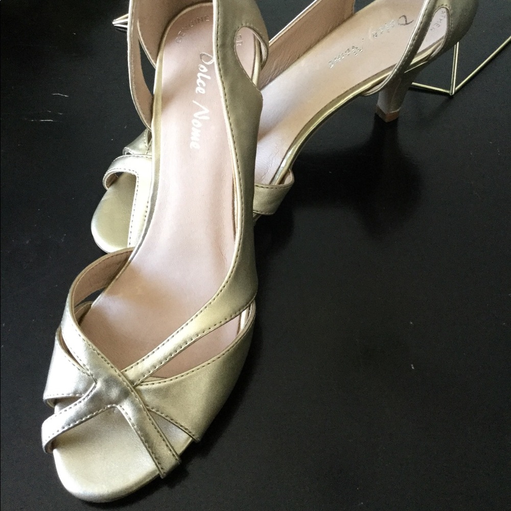 Retro gold heels